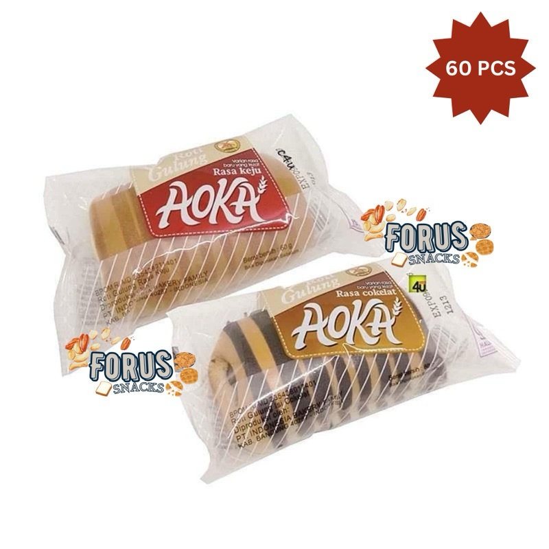 

AOKA Roti Gulung PER 1 DUS ISI 60 PCS NO MIX VIRAL SEMUA VARIAN RASA MURAH ENAK