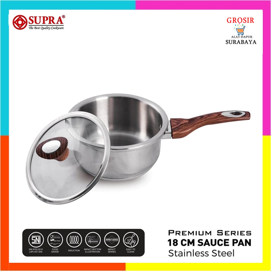 SAUCE PAN SUPRA 18 cm / Panci Supra 18cm Stainless steel