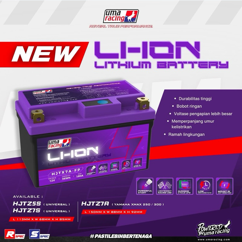 AKI LITIUM MOTOR UMA RACING ACCU LITIUM AKI LITIUM LITHIUM UMA RACING