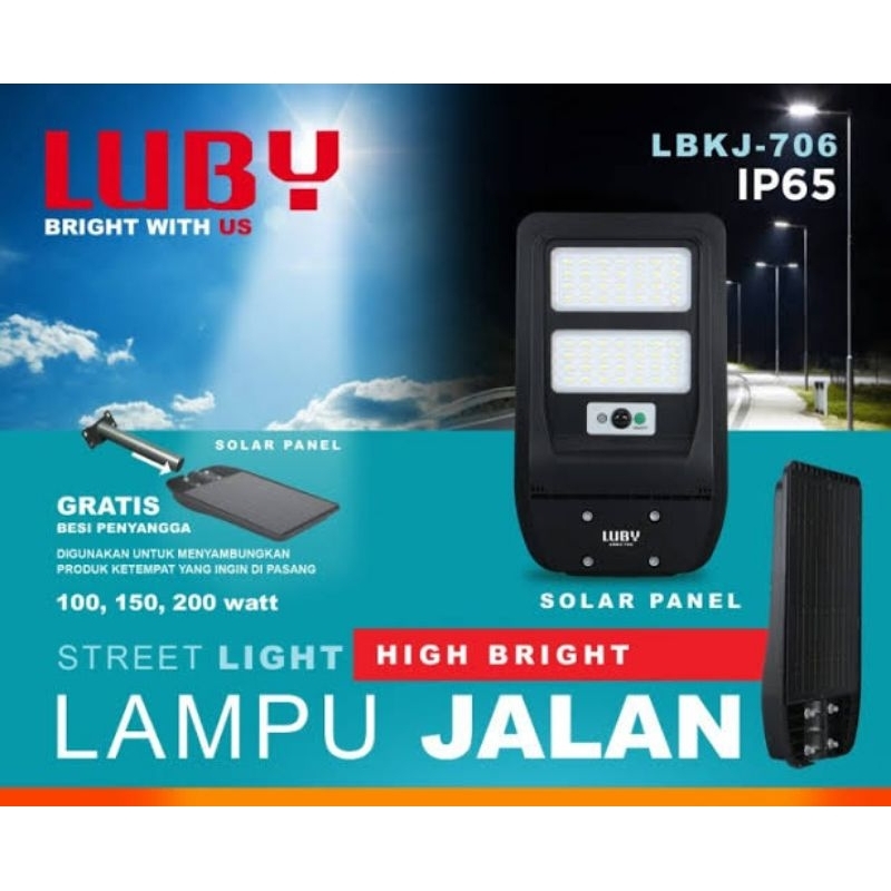 Lampu Jalan Solar Panel LUBY LBKJ-706 - 100 & 150 Watt
