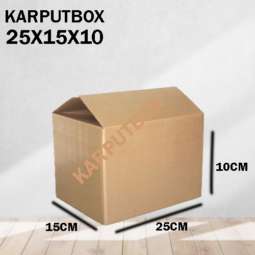 

Kardus Packing Ukuran 25x15x10 Polos Box Cogurated tebal kuat