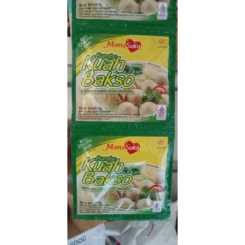 

Mamasuka Bumbu kuah baso sapi renceng isi 12pcs