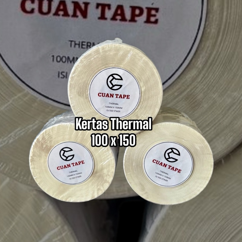 

Label Thermal 100x150mm Roll | Sticker Label Barcode Isi 500pcs Premium