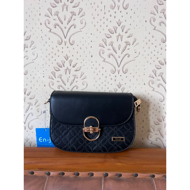 tas En-ji MUYOL cream hitam new