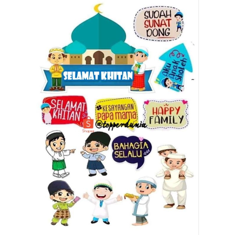 TOPPER Cake ANAK KHITAN/Sunat Islami Custom