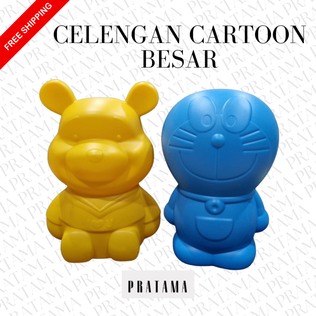 Celengan / Celengan Plastik / Celengan Cartoon BESAR