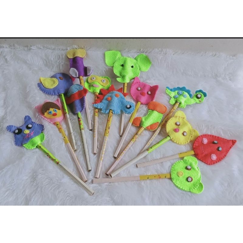 

pensil karakter flanel/pensil 2B/pensil lucu dan unik