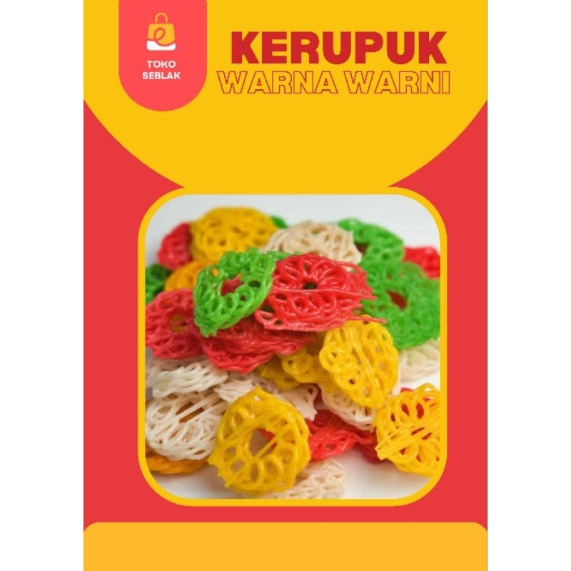 

toko seblak kerupuk mawar warna warni 500gr/kerupuk Rafael/kerupuk seblak