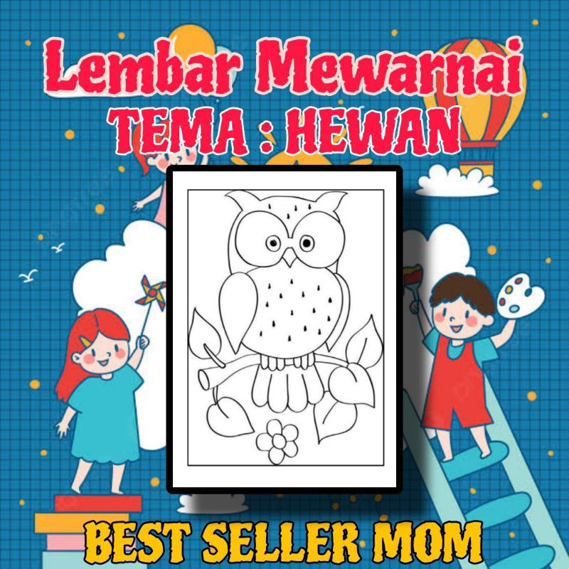 

KERTAS MEWARNAI / COLORING / KERTAS GAMBAR / TEMA HEWAN / KERTAS LEMBAR MEWARNAI ANAK