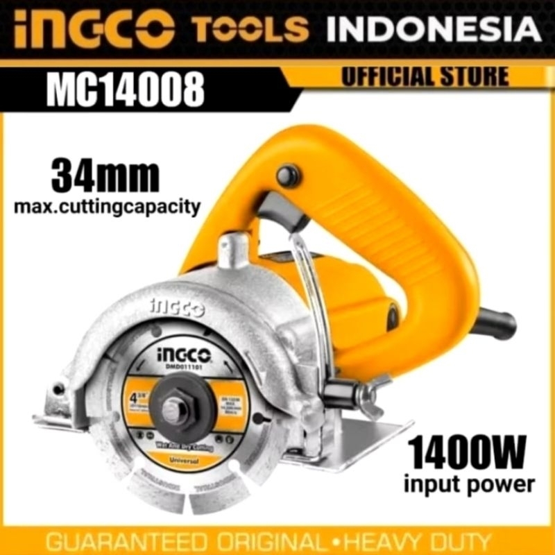 MESIN POTONG GRANIT KERAMIK 4" MC14008 MARBLE CUTTER 1400WATT INGCO GERANIT