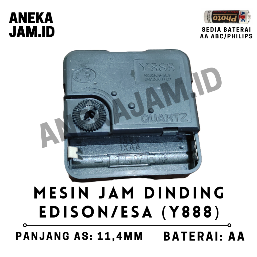 Mesin Jam Dinding Y888 / ESA / Edison Drat