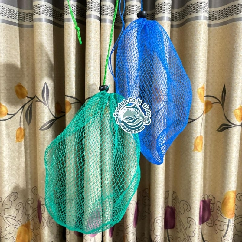 Koja ikan rajutan tangan murah berkualitas satu warna / korang/ kepis/ tempat ikan/ wadah ikan