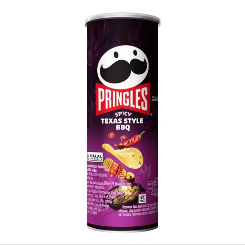 

Pringles Keripik Kentang Spicy Texas Style Barbekiu Kaleng 97 g