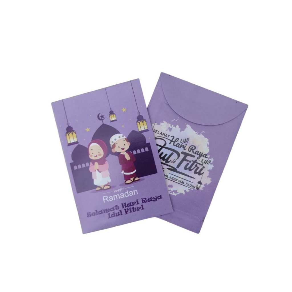 

Amplop Lebaran Idul Fitri Sedang Mika isi 50pcs Angpau Motif 2025 Uang lipat 1 kali karakter / cartoon