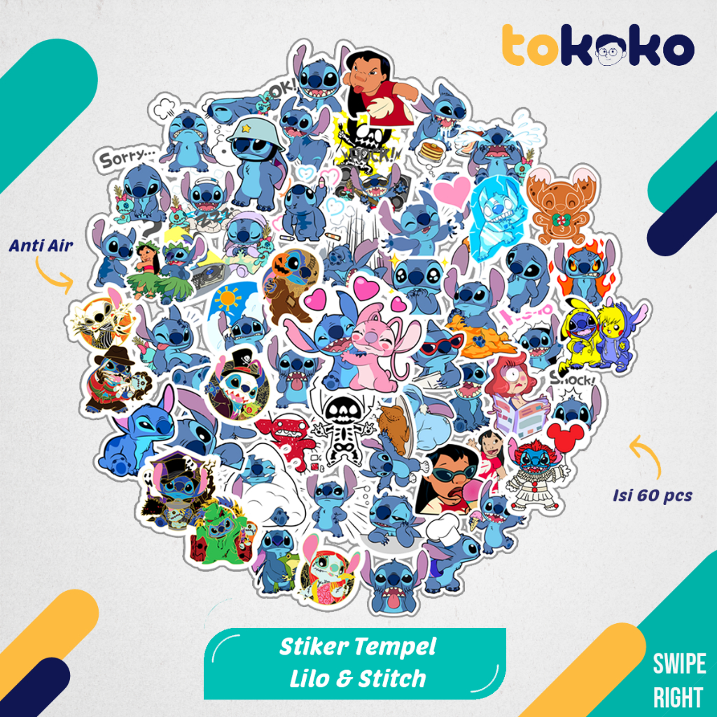 

Stiker Cutting Lilo and Stitch Kartun Film Paper Vinyl Dekorasi Laptop Koper Tumbler Kulkas DIY