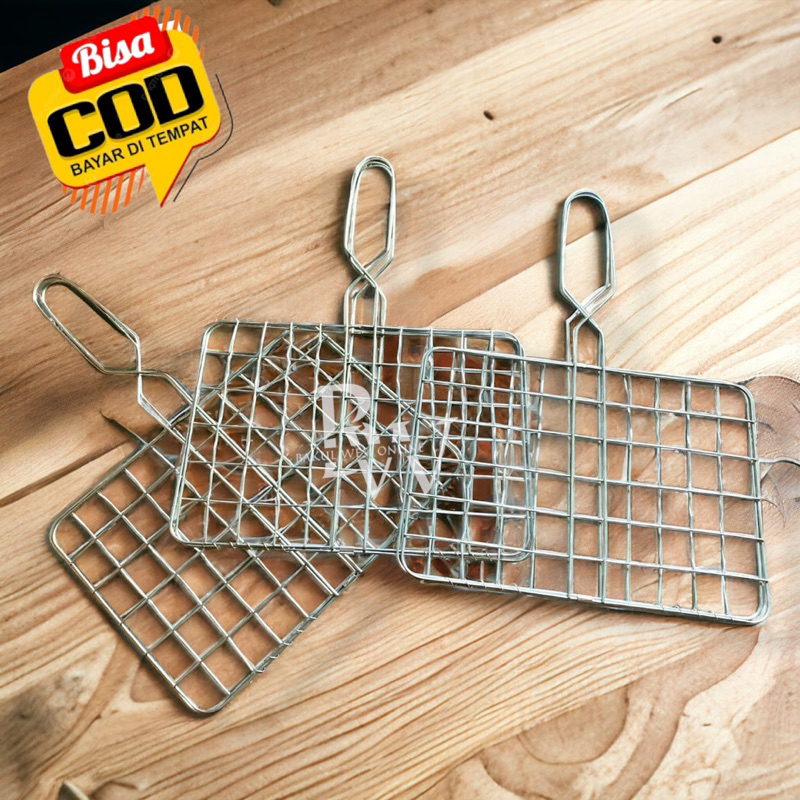 Panggangan Jepit/ Panggangan Bakar Ikan/ Panggangan Besi Stainless