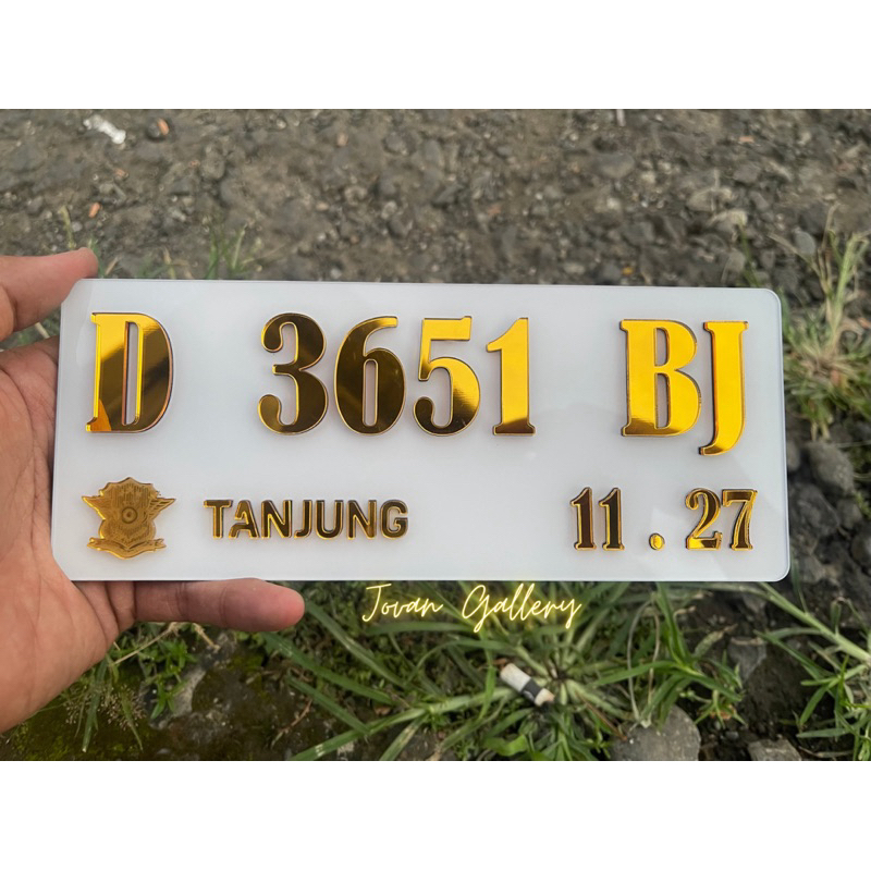 Plat Nomor Akrilik Huruf Timbul Termurah