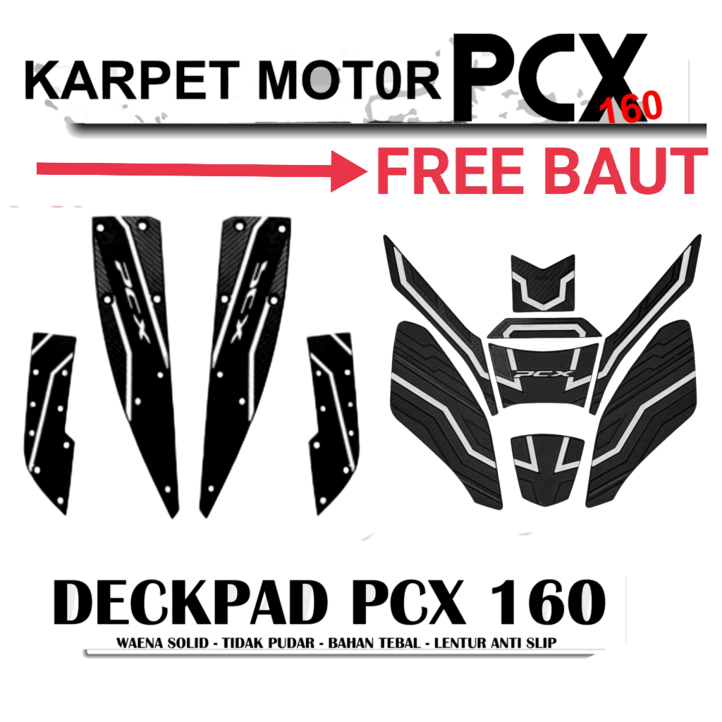 Satu Set Aksesoris Motor Pcx 160 Tank Pad Pcx 160 Aksesoris Motor Honda Pcx 160 variasi Pcx 160