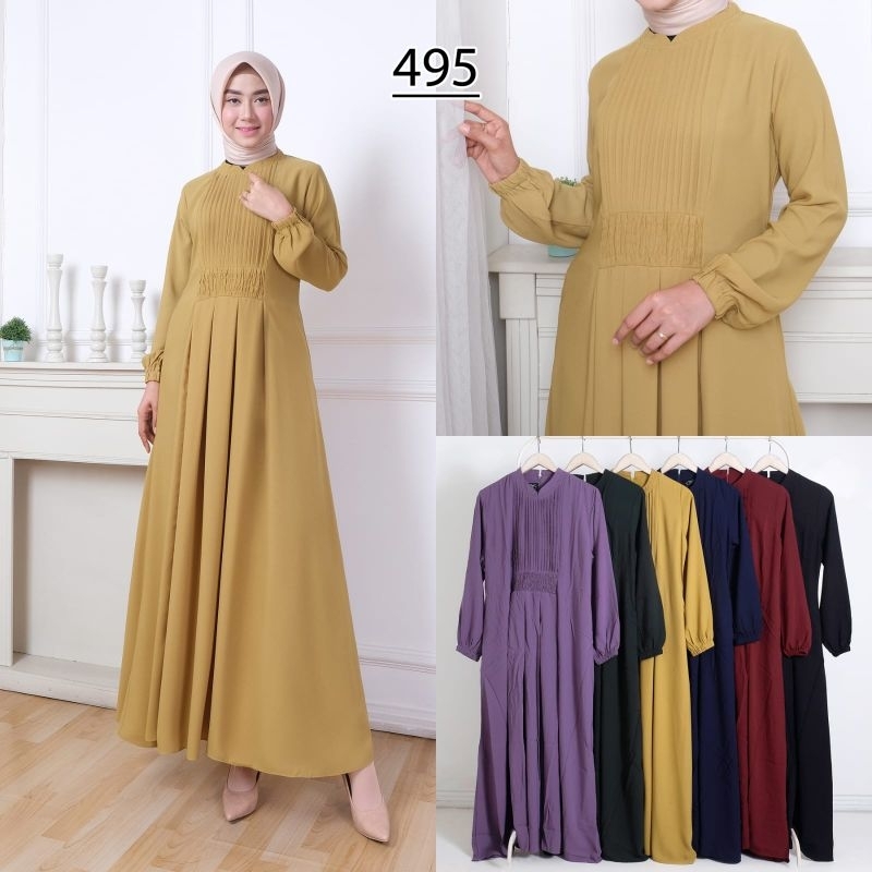 ADIBA DRESS,gamis polos,gamis kombinasi.baju kondangan