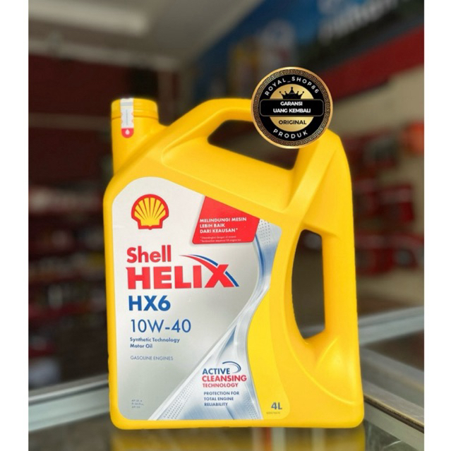 OLI SHELL HELIX HX6 10W-40 4LITER GALON OLI MOBIL ORIGINAL