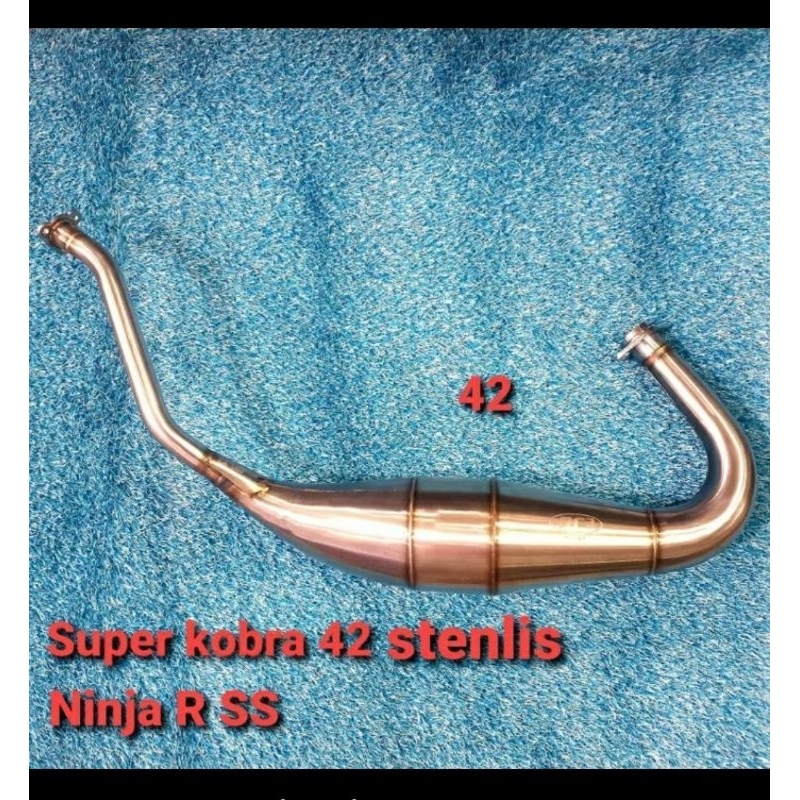 chamber perut knalpot RC3 ninja 150 R RR stenlis super kobra perut 42
