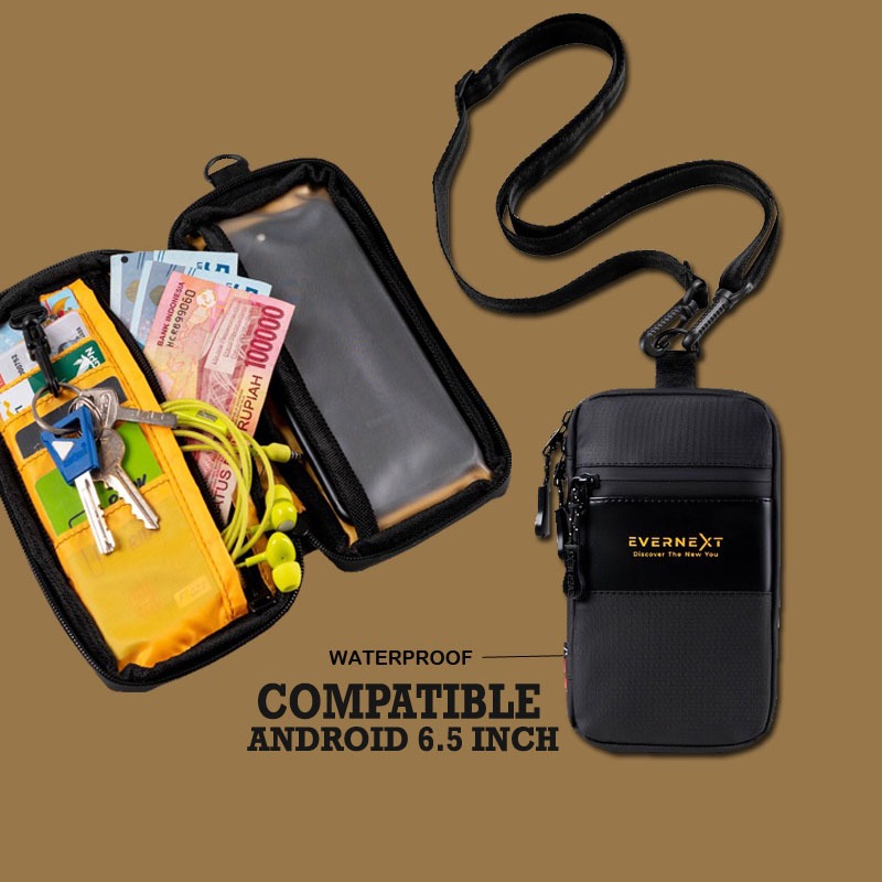 Sling phone wallet  unisex pria anti air terlaris sling pouch dompet hp sling bag gadget waterproof 