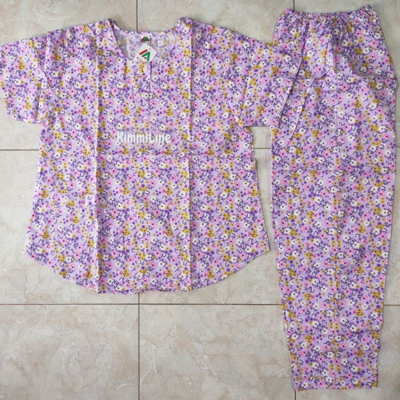 Baju Tidur Merlin Bahan Katun 15 Corak Motif Setelan Piama Jumbo CP XL Celana Panjang Tangan Pendek 