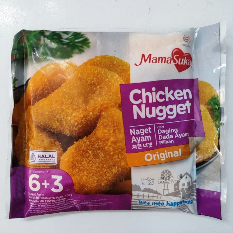 

MamaSuka Chicken Nugget Ayam Original 150g Isi 6+3