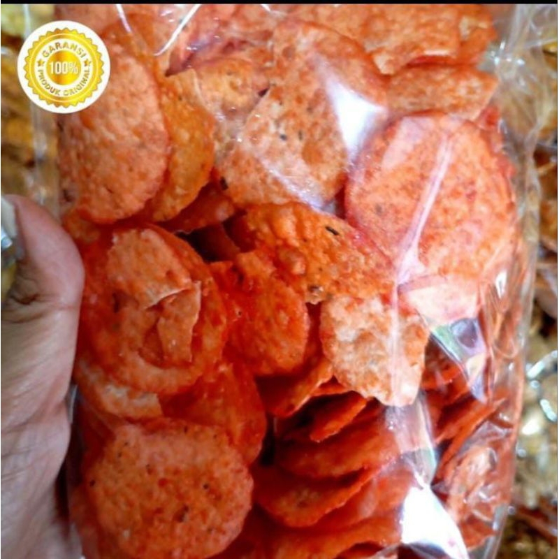 

KERIPIK SINGKONG GEPENG MERAH PEDAS MANIS BUMBU PASTA RENYAH ENAK Kue Melinjo Emping Manis Keripik Camilan Super Quality Enak TOP gula merah