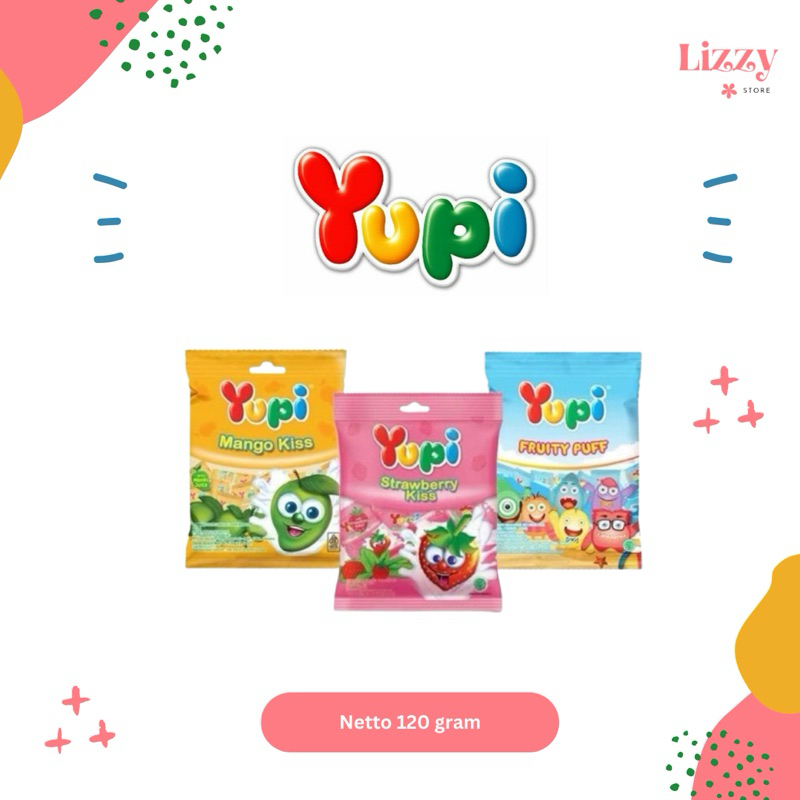 

Permen Yupi Strawberry Kiss | Manggo Kiss | Frutty Puff Bag 120 gram