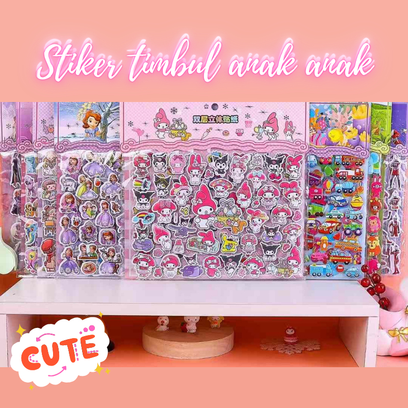 

-ss- STIKER 3D TIMBUL KARAKTER KARTUN / STIKER TIMBUL ANAK ANAK / STIKER KERAJINAN TERMURAH