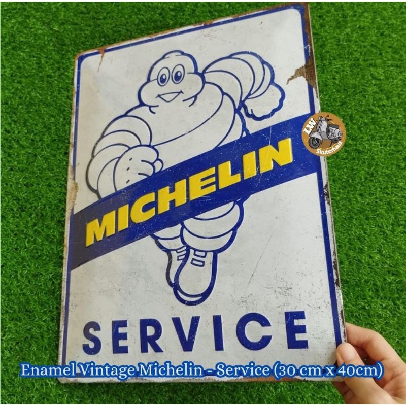 Enamel Vintage Michelin - Service (30 cm x 40cm)