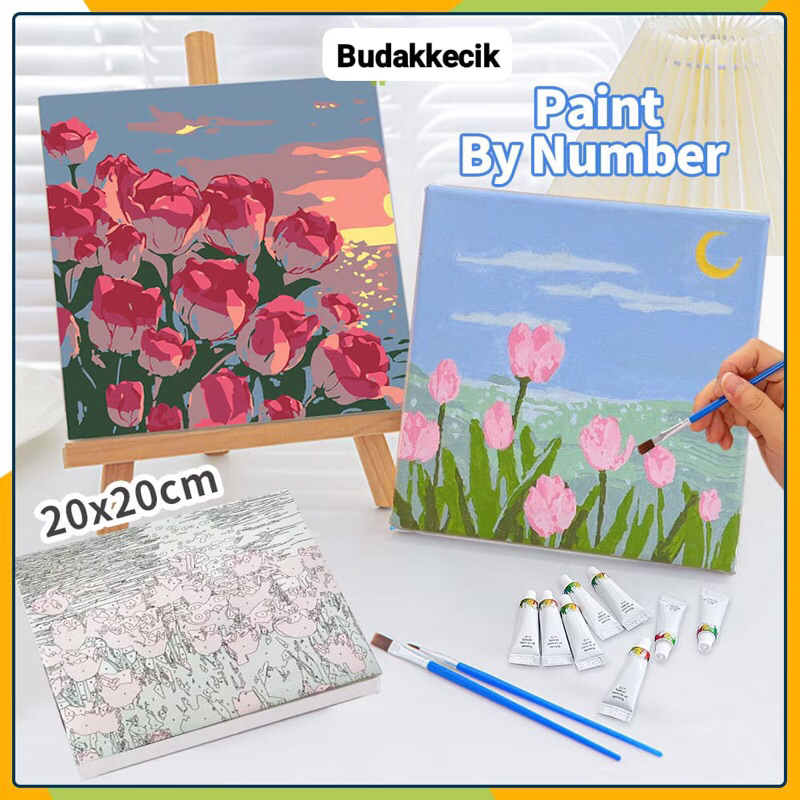 

Melukis Mewarnai Paint By number estetic serius dy digital painting kit kanvas painting