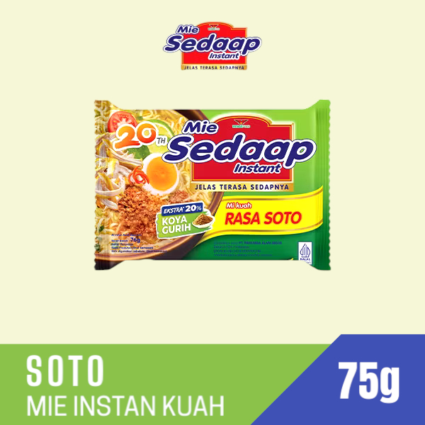 

Sedaap Mie Instan Soto 75 gr