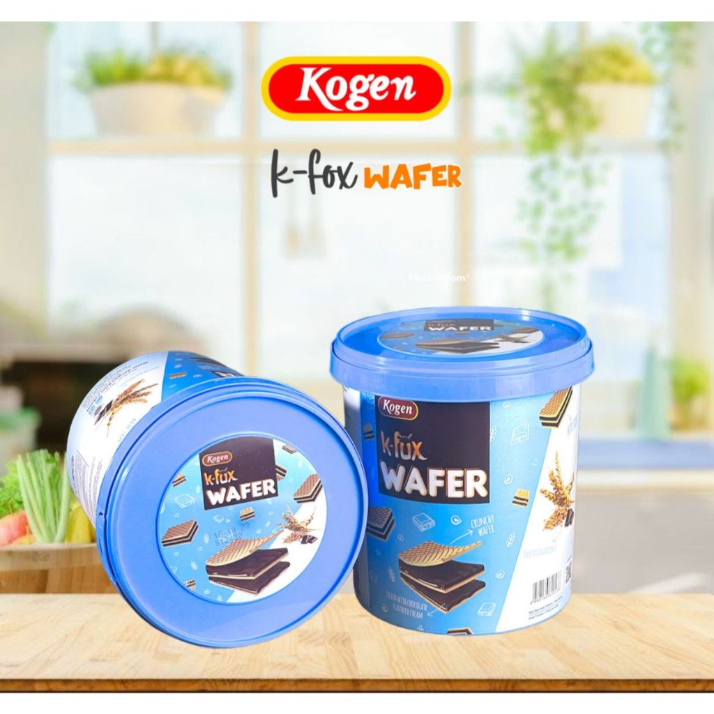 

KOGEN K-FOX WAFER DENGAN KRIM COKELAT ( 1 KARTON ISI 6 ).