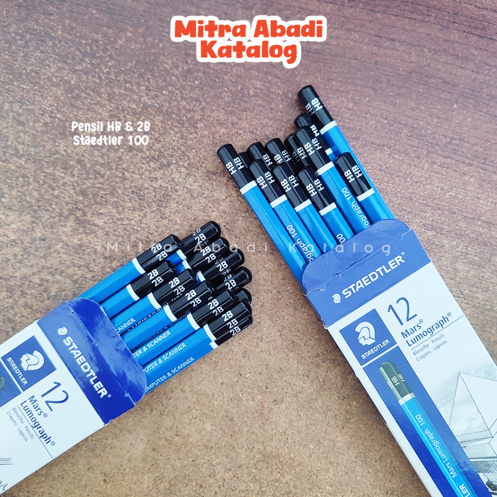 (12 PCS) PENSIL HB & 2B STAEDTLER 100 ORIGINAL / 1 pack pak pencil kayu pena ujian uji komputer un o