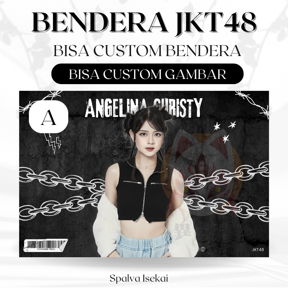 Bendera JKT48 CHRISTY TOYA / JKT48 Flag / BENDERA AMERIKA JKT48 / JKT48 Tapestry / Tapestri JKT48