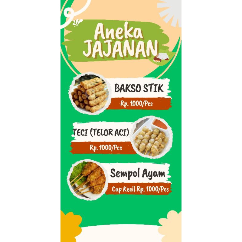 Spanduk Jualan Aneka Jajanan
