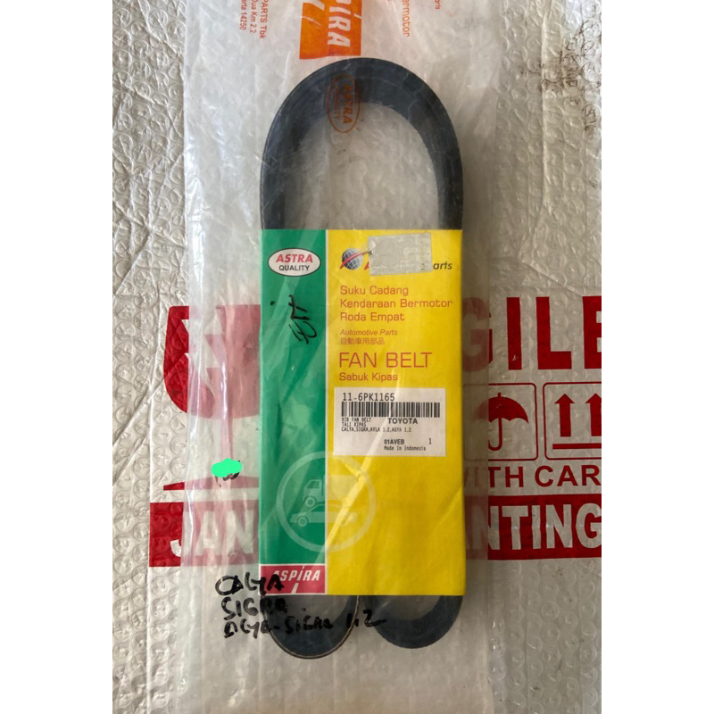 Van belt ,tali kipas 6pk1165 aspira calya/sigra