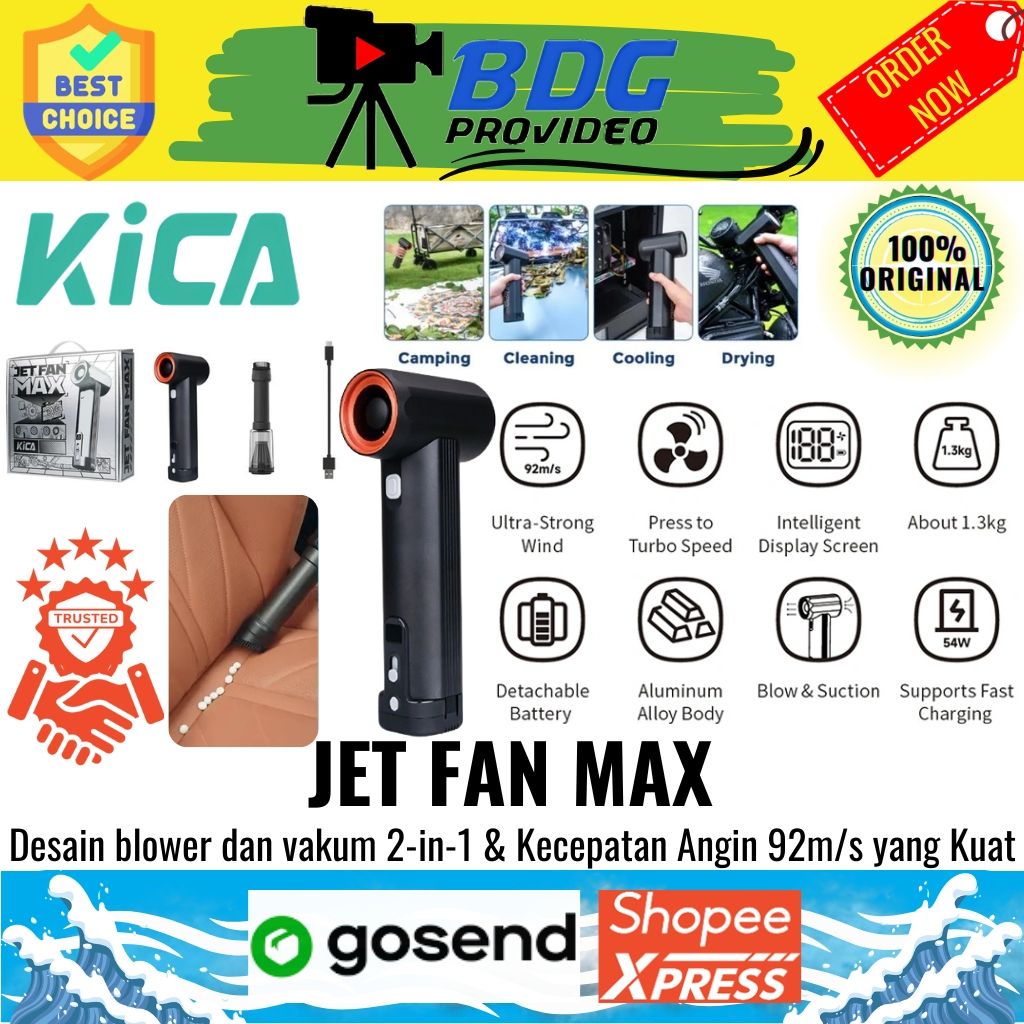 KiCA JET FAN MAX / Blower Multifungsi Portable Motor Turbo KICA Jet Fan Max