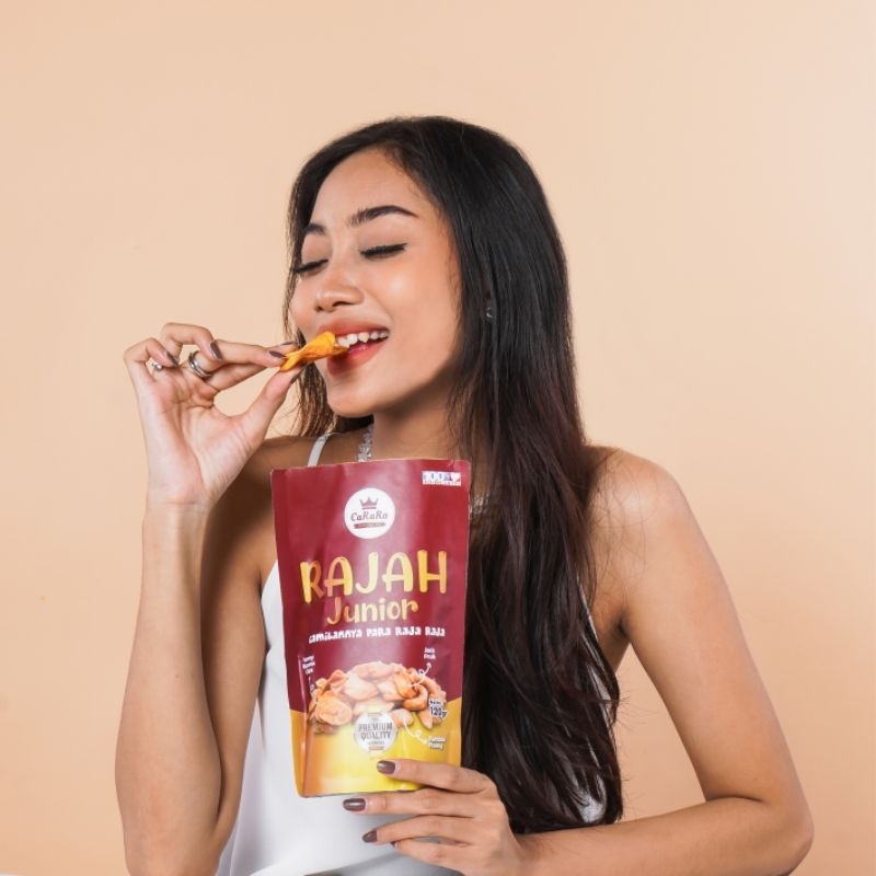 

Rajah Snack Junior (120g) 3 in 1 Keripik Rambak Pisang Nangka Camilan Viral