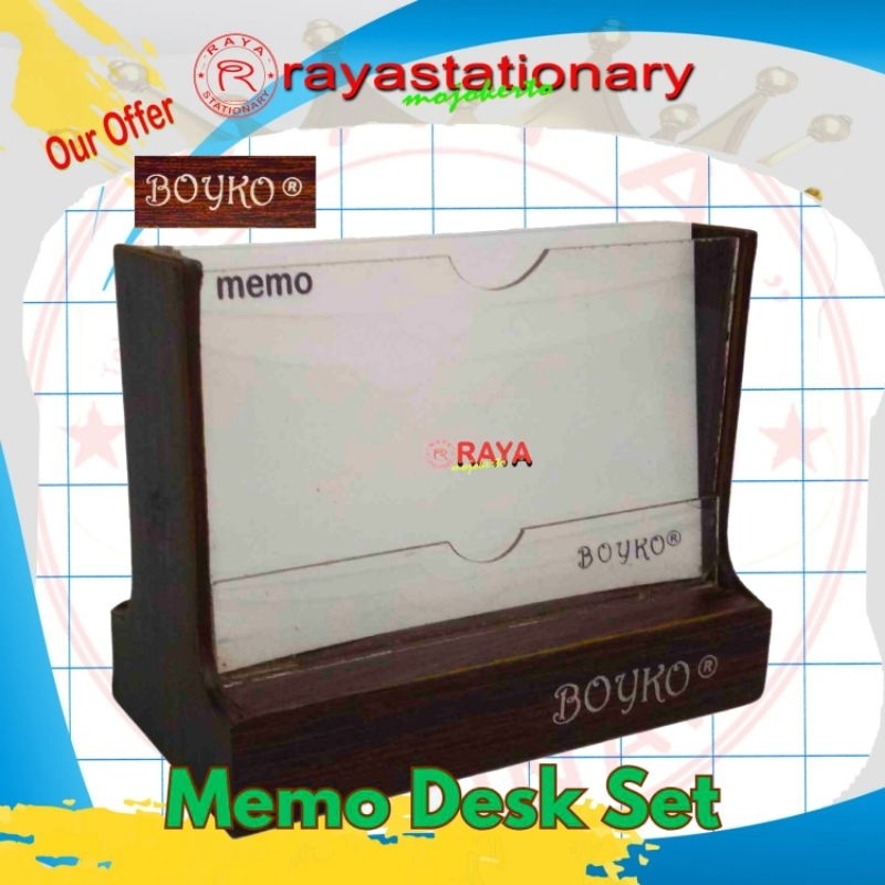 

Boyko Memo Desk Set / Tempat Memo Acrylic