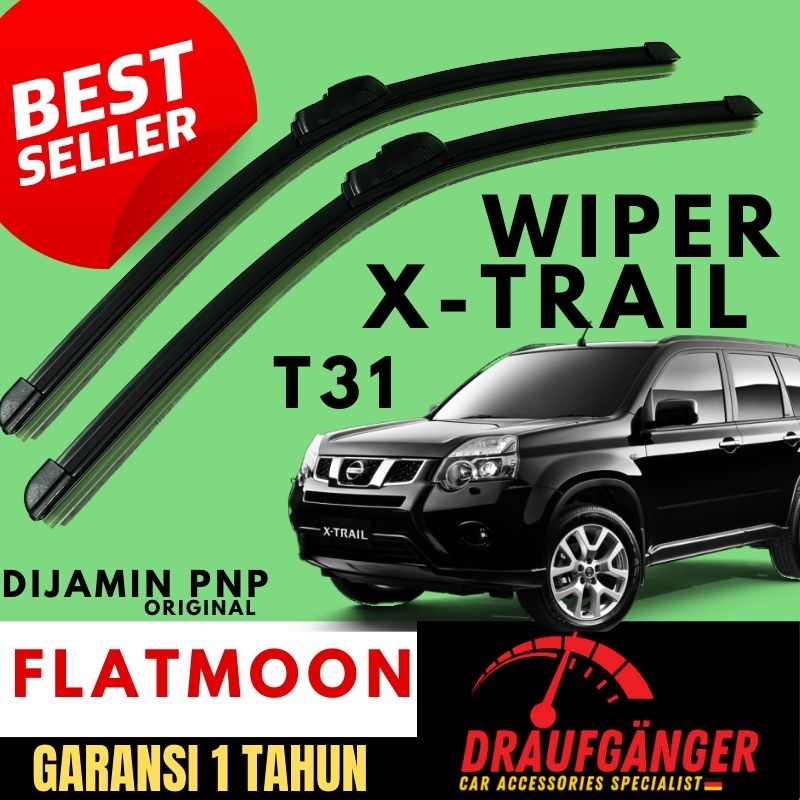 Wiper Kaca Mobil Nissan Xtrail T31 Model Frameless Full Karet Flatmoom Original