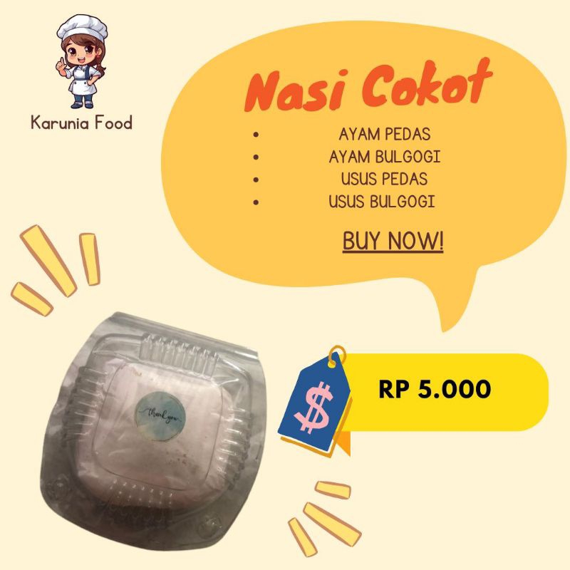 

Cireng isi + Nasi cokot