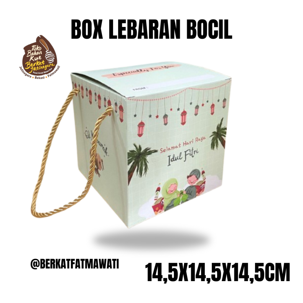 

BOX LEBARAN BOCIL UK. 14,5X14,5X14,5CM / BOX LEBARAN LUCU / DUS LEBARAN ISI 2 TOPLES 500 GR