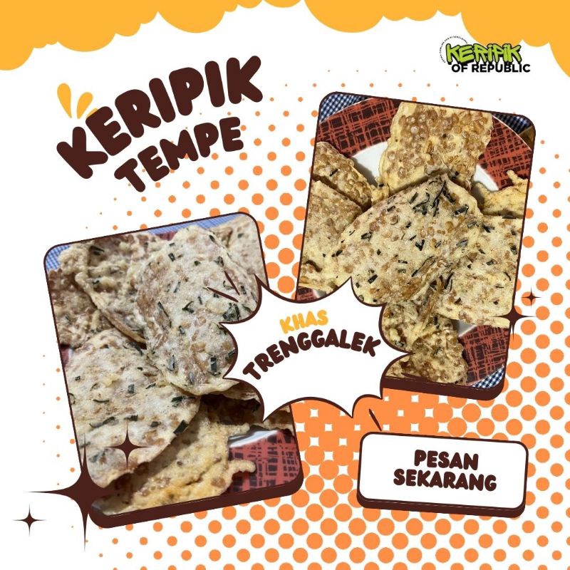 

Kripik Tempe 50 Biji, 35 Biji, 25 Biji Khas Trenggalek (Kemasan Besek)