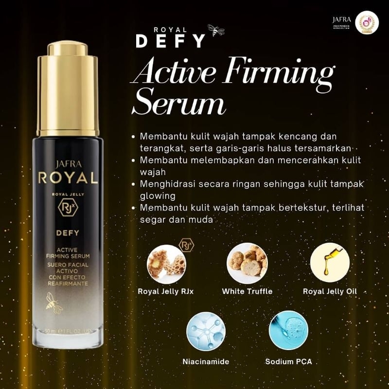 100% Original Produk|Luxury Serum "Royal Defy Active Firming Serum" By Jafra|Solusi penuaan wajah|Fl