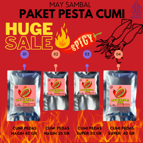 

PAKET ANEKA SAMBAL CUMI 4 PCS, 120 GR