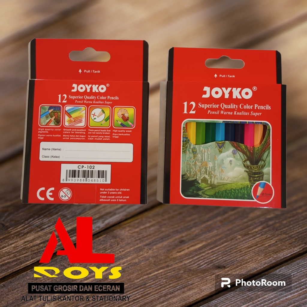 

Pensil Warna Joyko 12 Warna Pendek Superior Colour CP-102