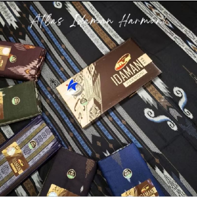 SARUNG ATLAS IDAMAN HARMONI 555 NEW MOTIF KEMBANG MURAH GROSIR & ECER